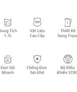 Alternative view of Ấm Siêu Tốc OLIVO EK207– Bộ Điều Khiển Strix Siêu Bền, Dung Tích 1.7L-2000W