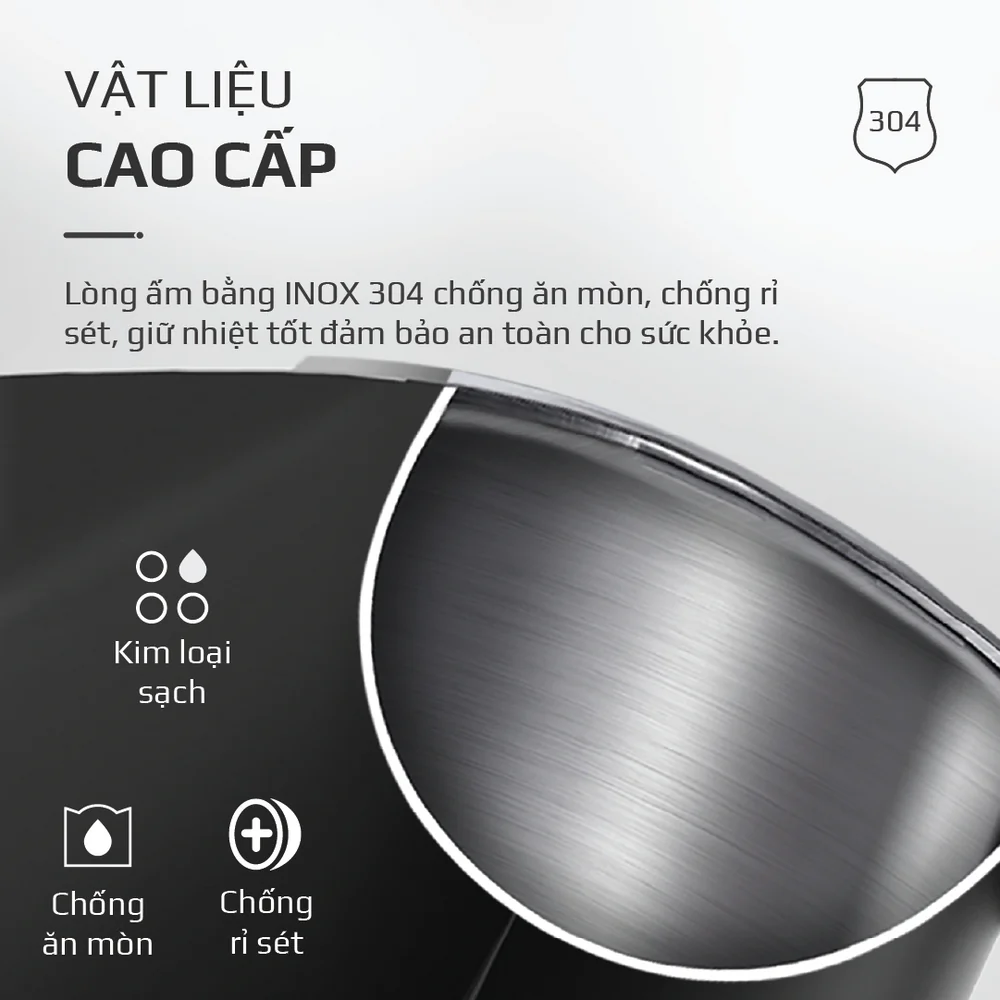 Ấm Siêu Tốc OLIVO EK207– Bộ Điều Khiển Strix Siêu Bền, Dung Tích 1.7L-2000W - Ảnh 8