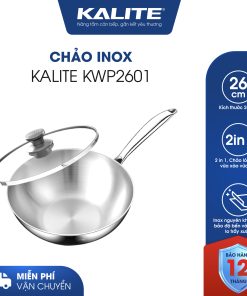 Chảo inox 304 nguyên khối lòng sâu Kalite KWP2601
