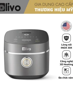 Nồi Cơm Điện OLIVO RC86 Titanium – Lòng Nồi INOX 304 Chống Dính Tự Nhiên