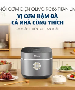 Alternative view of Nồi Cơm Điện OLIVO RC86 Titanium – Lòng Nồi INOX 304 Chống Dính Tự Nhiên
