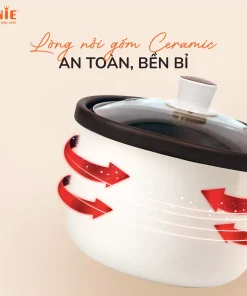 Alternative view of Nồi kho hầm chuyên dụng UNIE USC208, lòng nồi gốm Ceramic-2L