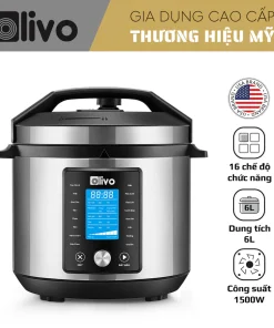 Nồi Áp Suất Điện Đa Năng OLIVO PC680 - Màn Hình OLED, Đa Chức Năng 16 Chế Độ-6L