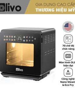 Nồi Chiên Hấp Đa Năng OLIVO SF1600 – Màn hình OLED hiện đại, 70 chế độ cài sẵn-16L