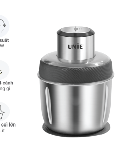 Máy xay thịt Unie UE226 - 300W, 2 cối inox 2.5L, lưỡi dao 4 cánh, 2 tốc độ xay
