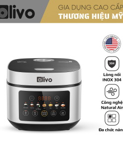 Nồi Cơm Điện OLIVO RC88 – Lòng Nồi INOX 304 Chống Dính Tự Nhiên, Bảng Điều Khiển OLED