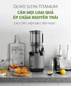 Alternative view of Máy Ép Chậm OLIVO SJ196 Titanium – Ép Trái Cây Nguyên Quả, Động Cơ AC Êm Ái, Cao Cấp