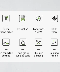 Alternative view of Máy Ép Chậm Trục Ngang OLIVO SJ22 – Ép Rau Không Kẹt, Kiệt Bã, Dễ Vệ Sinh