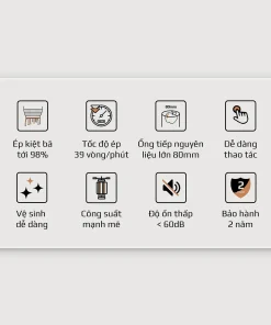 Alternative view of Máy Ép Chậm OLIVO SJ200 – Ép Kiệt Bã 98%, Tốc Độ 39 Vòng/Phút, Dễ Vệ Sinh