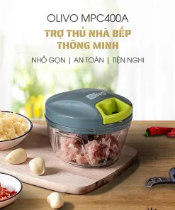 Alternative view of Dụng Cụ Xay Thực Phẩm Mini OLIVO MPC400A – Xay Tỏi Ớt, Xay Thịt, Xay Hạt, Dung Tích 400ML, Dây Kéo Chắc Chắn