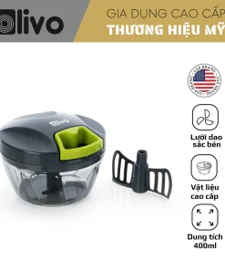 Dụng Cụ Xay Thực Phẩm Mini OLIVO MPC400A – Xay Tỏi Ớt, Xay Thịt, Xay Hạt, Dung Tích 400ML, Dây Kéo Chắc Chắn