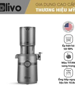 Máy Ép Chậm OLIVO SJ240 – Phiên Bản Giới Hạn Màu Titanium, Khoang Ép Lớn, Ép Đa Năng Trái Cây Rau Củ