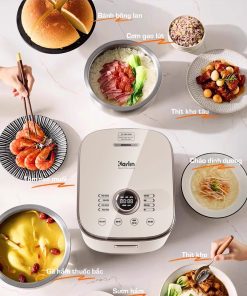 Alternative view of Nồi Cơm Điện KARLIN ART3000 – Lòng Nồi INOX 304 Vân Lục Giác Chống Dính Tự Nhiên, Dung Tích 3 Lít , Nấu Cơm Ngon, Thiết Kế Sang Trọng