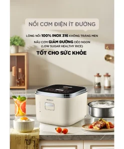Alternative view of Nồi cơm ít đường MORICO MR600 dung tích 1.2L chính hãng bảo hành 12 tháng