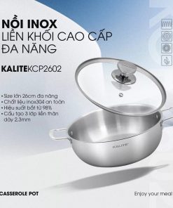 Alternative view of Nồi inox liền khối cao cấp đa năng KALITE KCP2602 – Size 26cm, hiệu suất bắt từ 98%