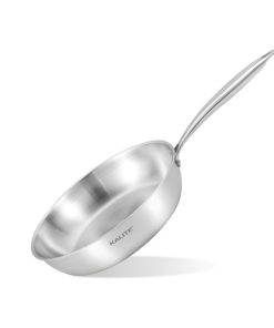 Chảo rán inox liền khối cao cấp KALITE ECO24, inox 304 an toàn, đáy 3 lớp dày, bắt từ tốt