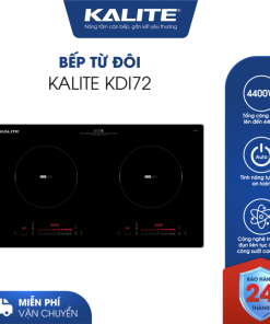 Bếp từ đôi KALITE KDI72 mặt kính sang trọng an toàn dễ vệ sinh