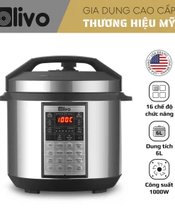 Nồi Áp Suất Điện Đa Năng OLIVO PC60 - 16 Chức Năng - Dung Tích 6L - Công Suất 1000W