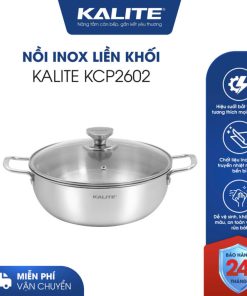 Nồi inox liền khối cao cấp đa năng KALITE KCP2602 – Size 26cm, hiệu suất bắt từ 98%